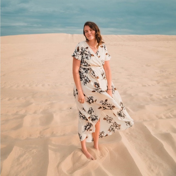 JessaKae Floral Wrap HighLow Dress - Picture 7 of 8